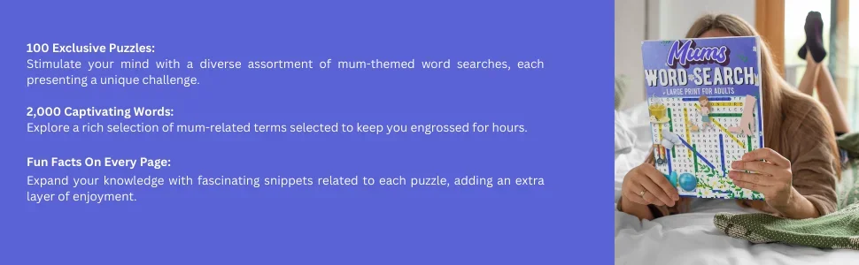 Large Print Word Search: 100 Puzzles for Mums - Cover Image
